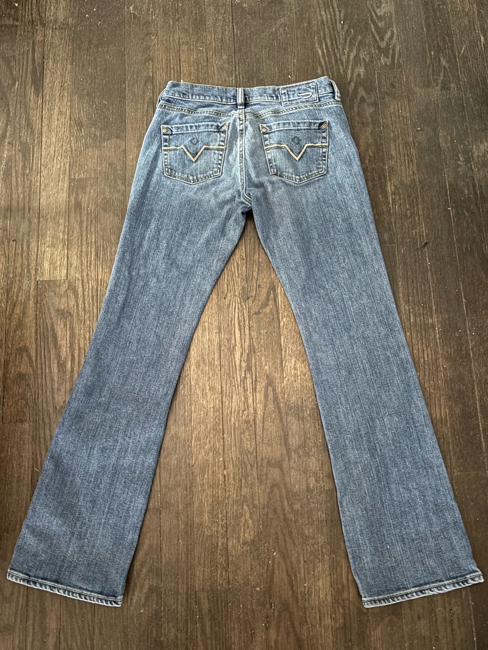 A.E.O. and ITALIAN made Diesel Industry light Indigo Blue  Jeans sz 28 - Picture 11 of 13